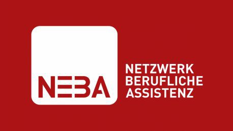 Logo Neba Netzwerk berufliche Assistentz in rot weiß
